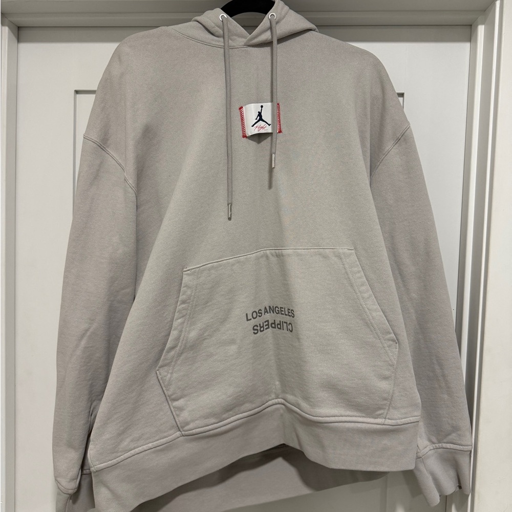 Jordan Los Angeles Clippers Light Gray Pullover Hoodie